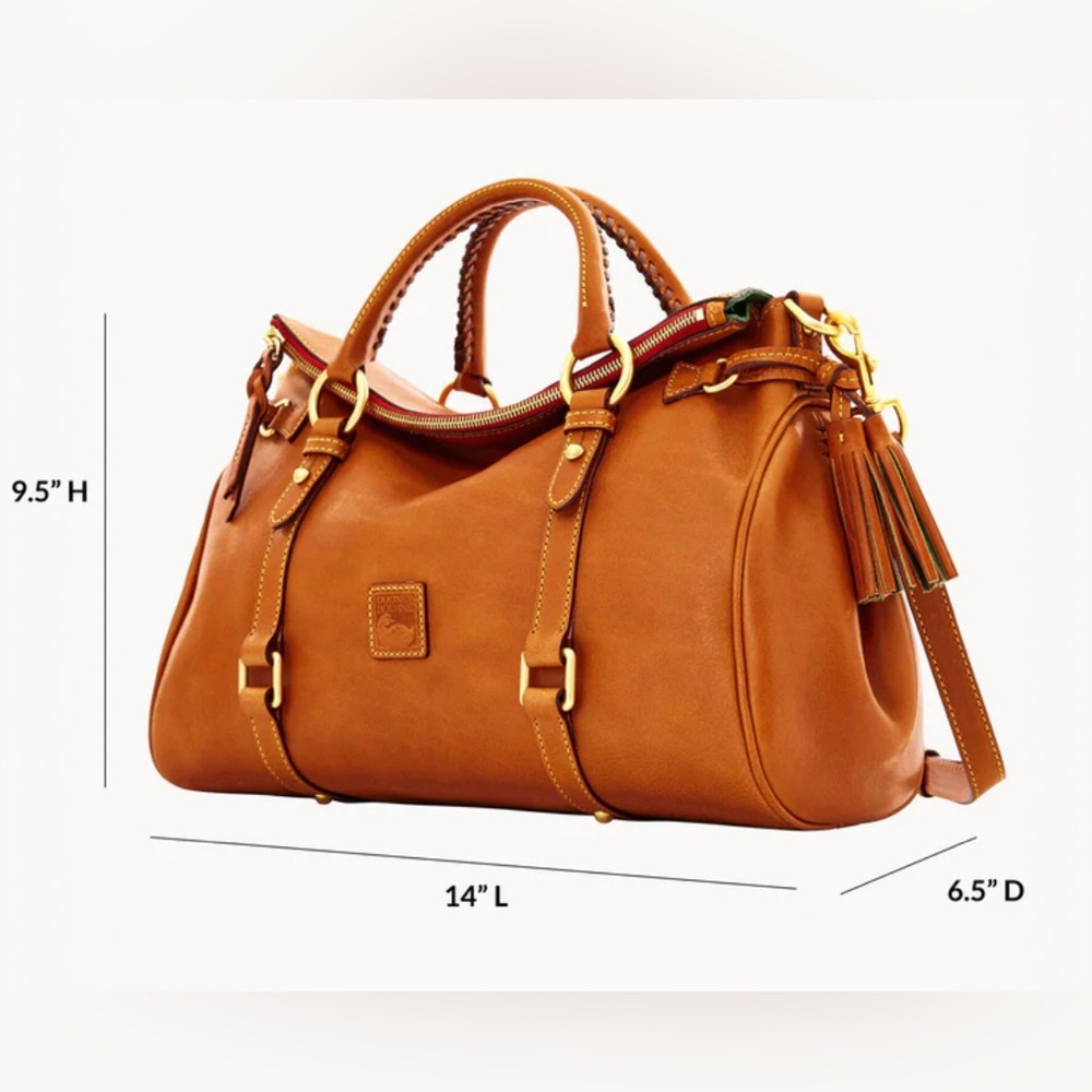 Dooney & Bourke Tan Leather Satchel - Picture 15 of 16